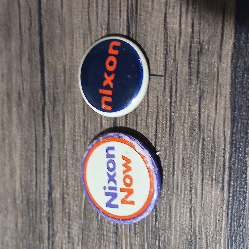 2 Nixon Pins Vintage